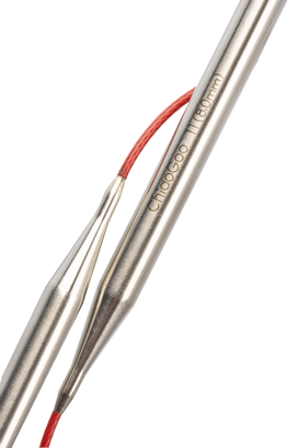 ChiaoGoo RED Lace™ Stainless Steel Fixed Circular Needles – 16" / 40cm