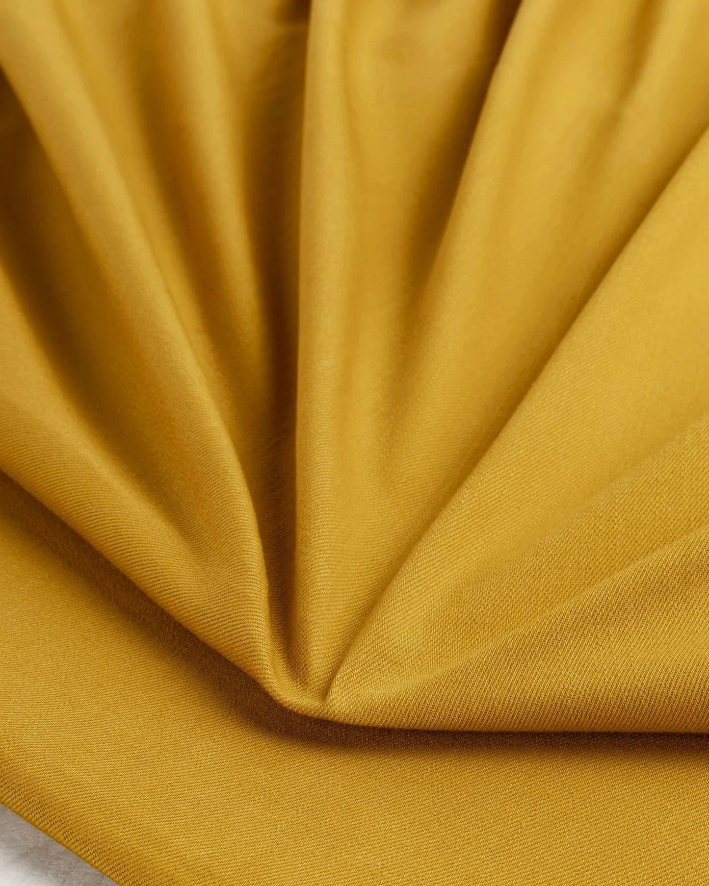 10oz Organic Cotton Stretch Bull Denim - Marigold (Per ½ Meter)