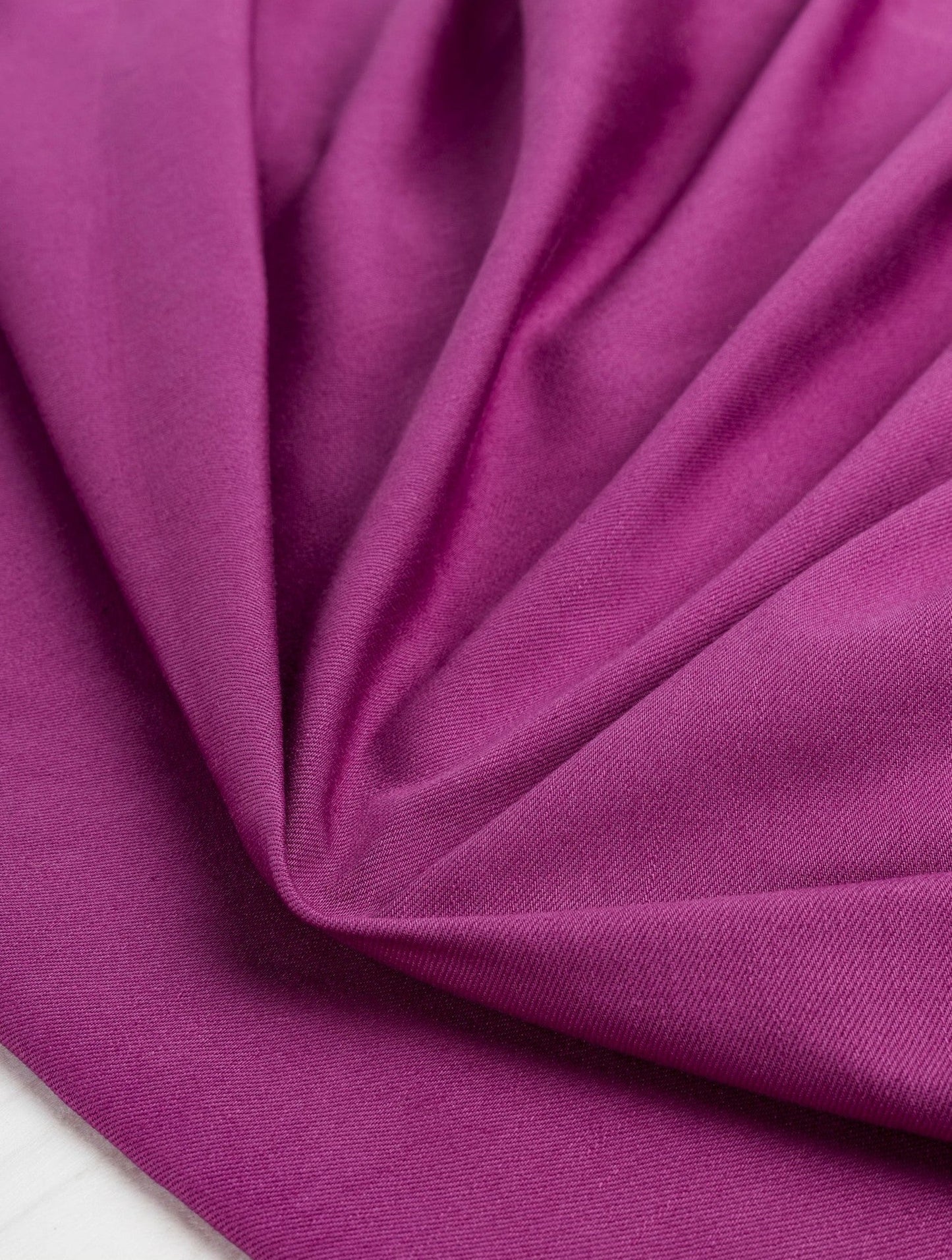 10oz Organic Cotton Stretch Bull Denim - Raspberry (Per ½ Meter)