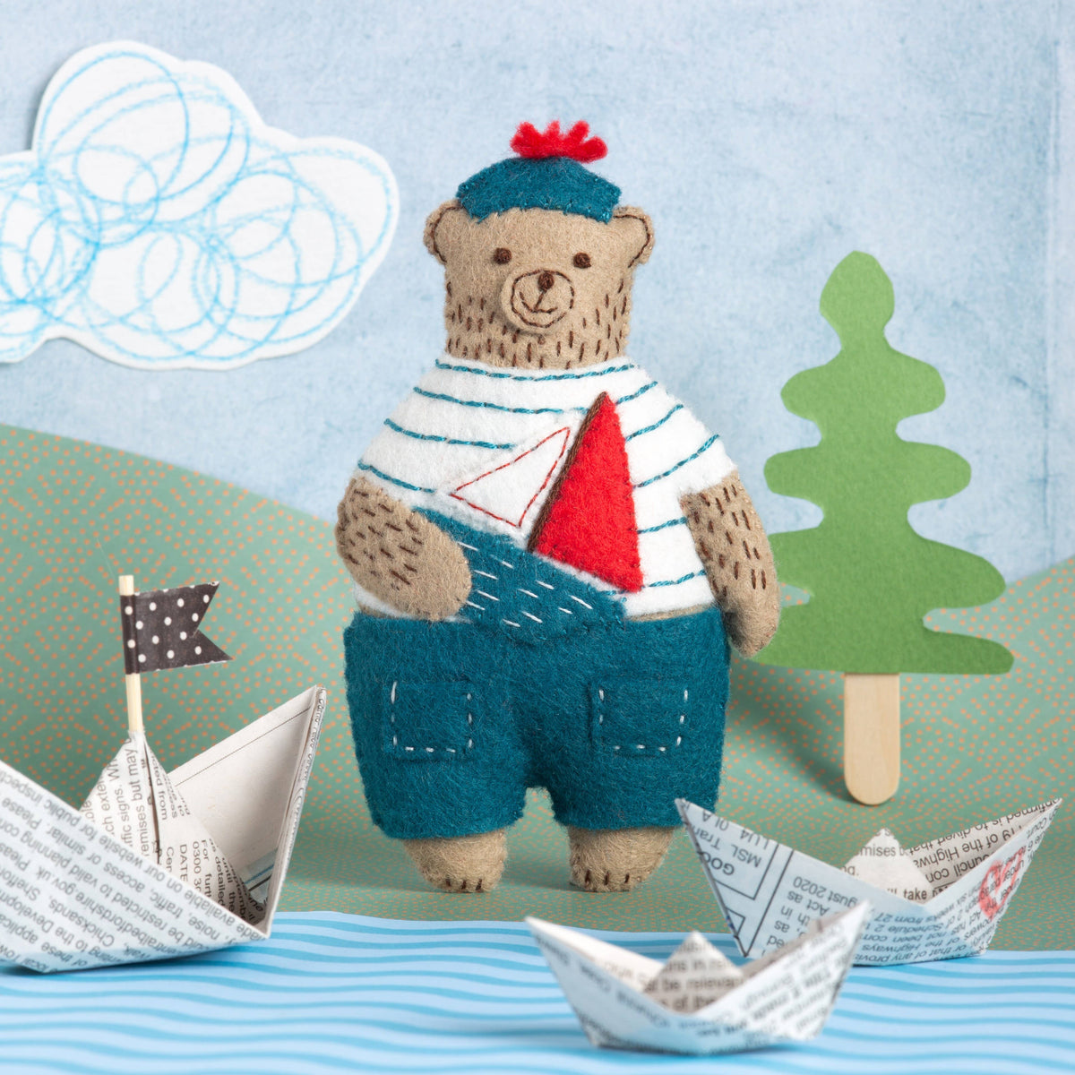 Marcel the Sailor Bear - Felt Craft Mini Kit