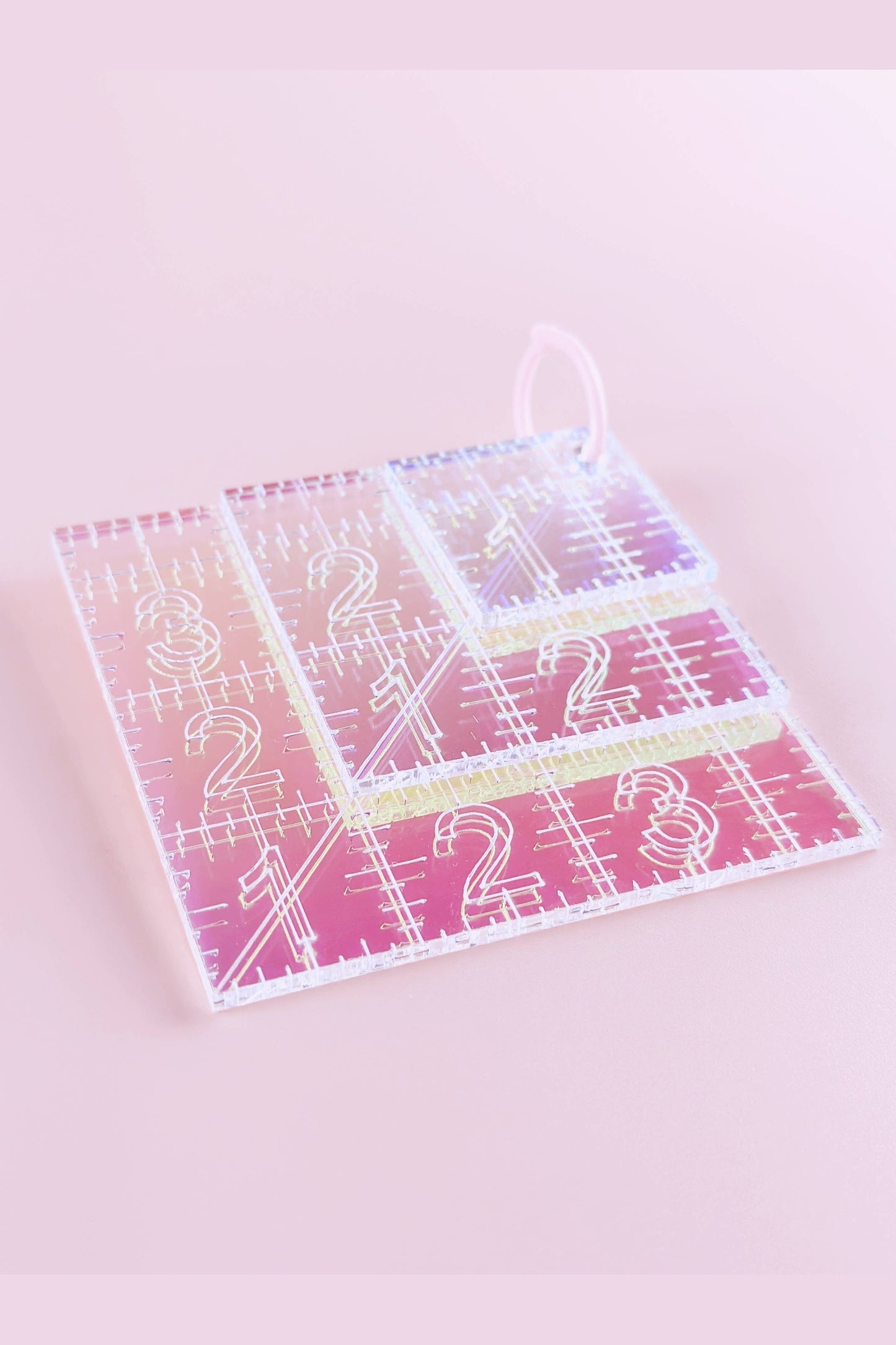 Mini Iridescent Quilting Ruler Set β 3 Pieces