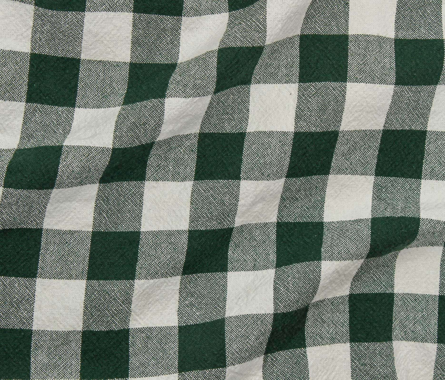 Organic Checkered Cotton - Pine Tree (Per ½ Meter)