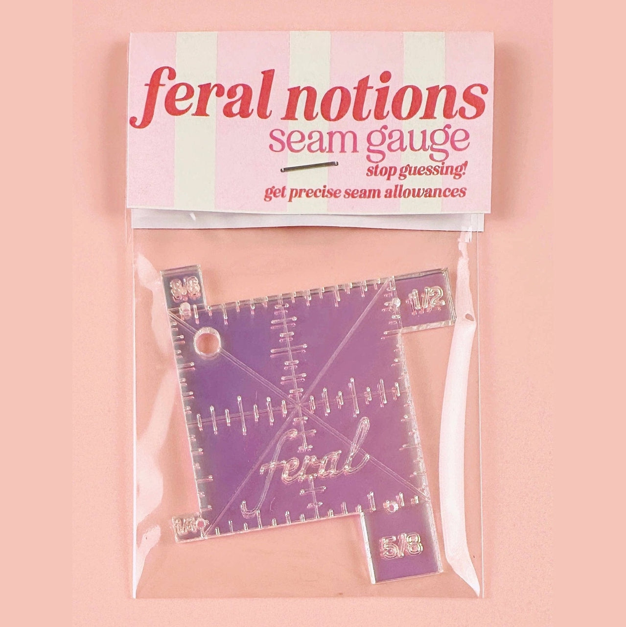 Iridescent Seam Gauge – 2" Square