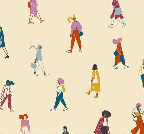 To & Fro (Cream) - Ruby Star Society (Per ½ Meter)