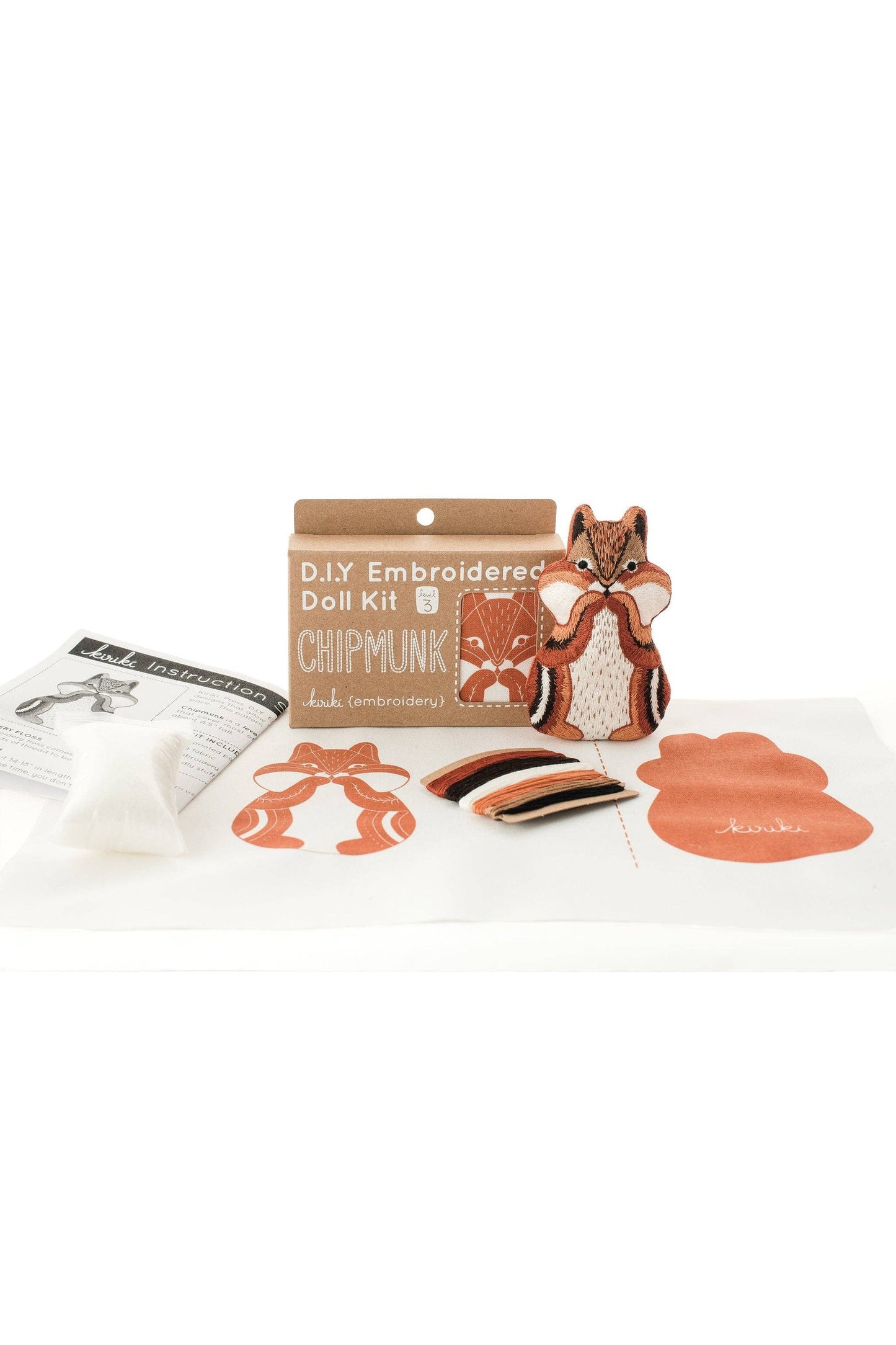 Chipmunk (Level 3) - Embroidery Kit