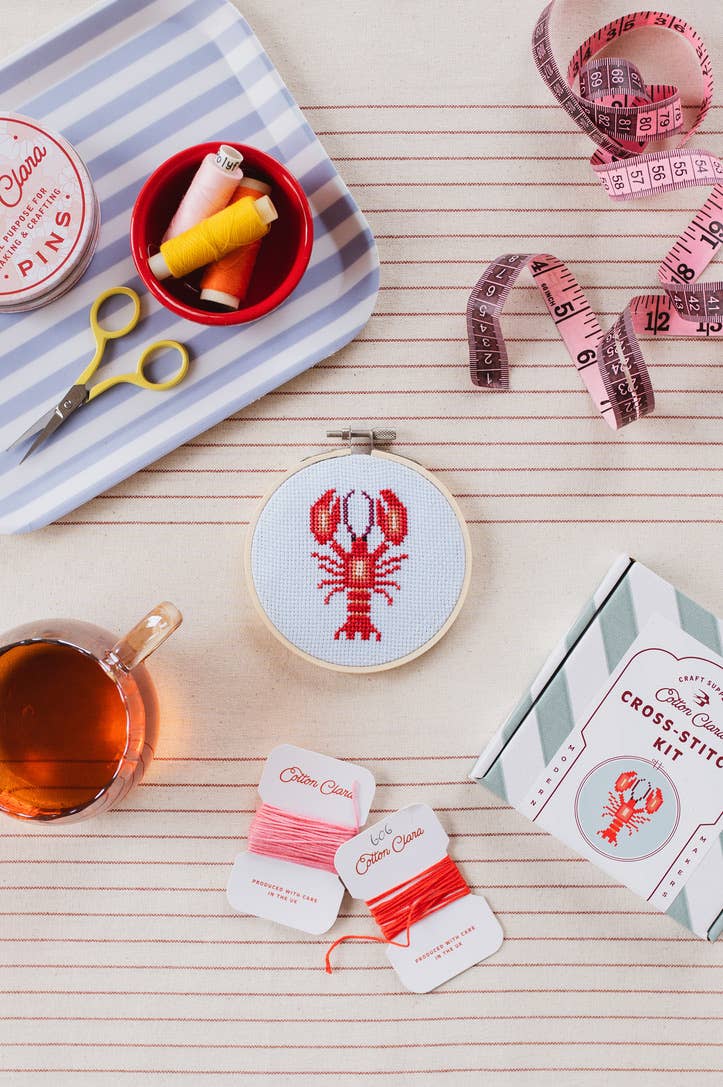 Lobster Cross Stitch Kit - Beginner Friendly