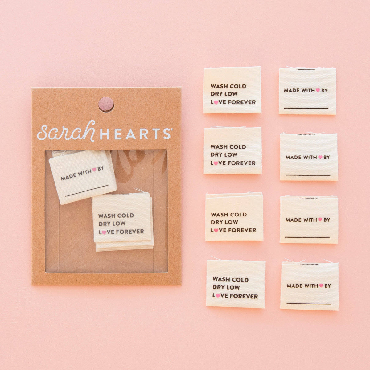 Wash Cold Dry Low - Sewing Woven Label by Sarah Hearts