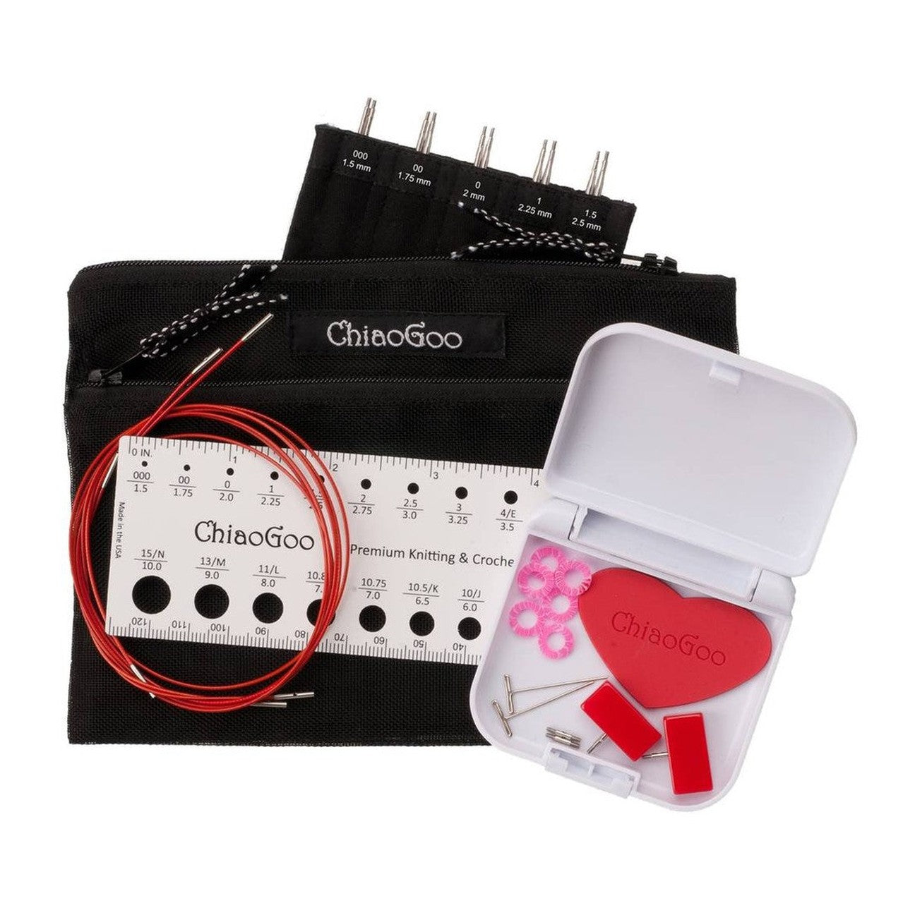 ChiaoGoo TWIST Stainless Steel Interchangeable Needle Set – Complete (2.75mm / US 2 to 10mm / US 15)