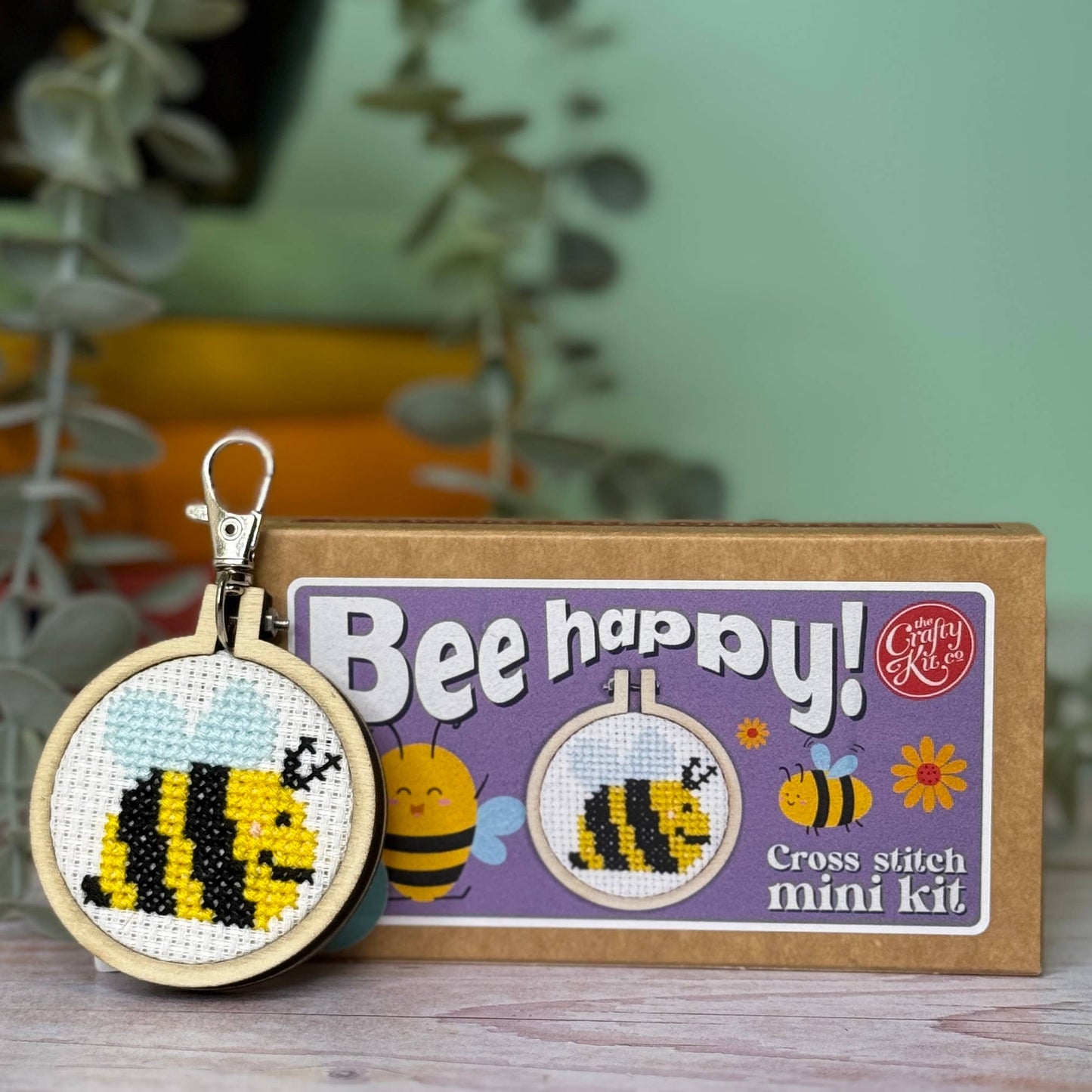 'Bee Happy!' | Mini Matchbox Cross Stitch Kit