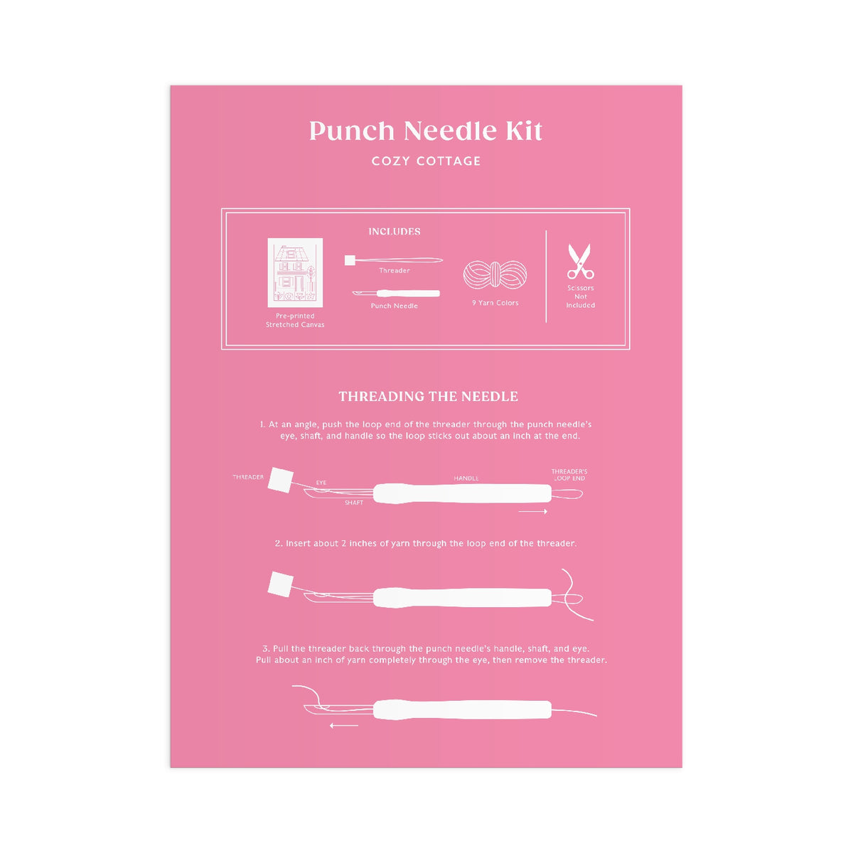 Cozy Cottage Punch Needle Kit by (artist) Molly Egan