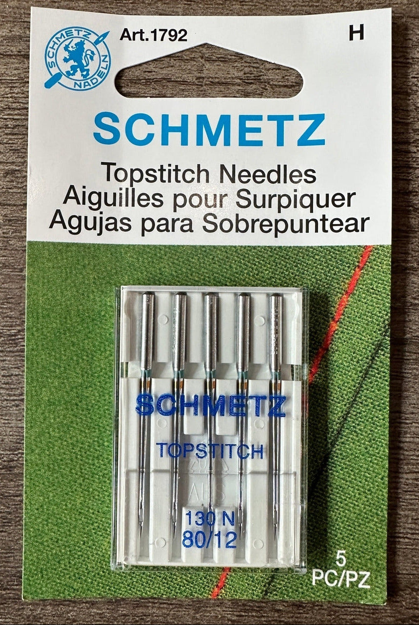 Schmetz Topstitch Needles 80/12 – 5 Pack (Extra Long Eye)
