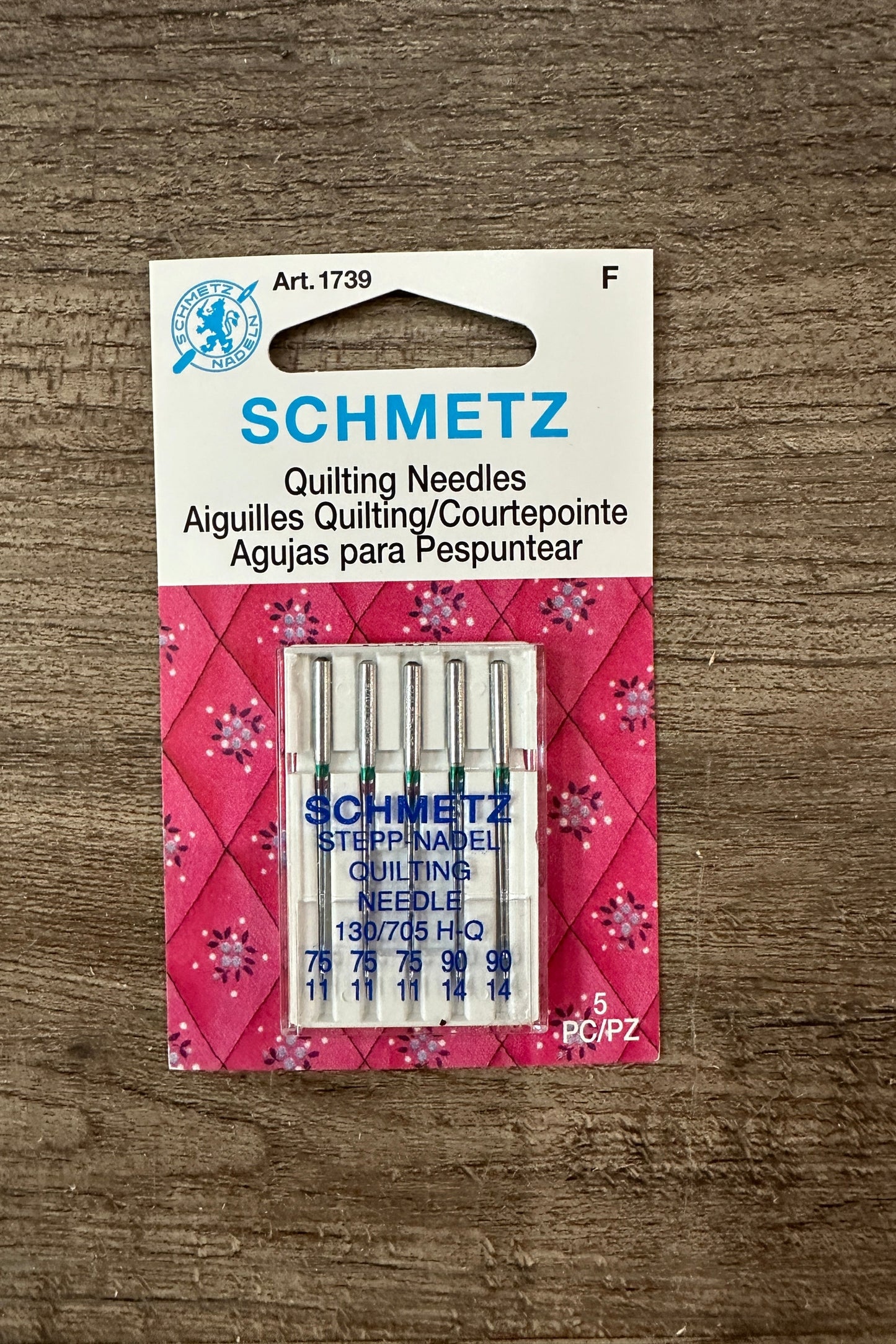 Schmetz Quilting Needles – 5 Pack (Assorted 75/11 & 90/14)