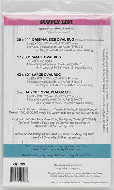 Jelly Roll Rug Pattern by Roma Lambson