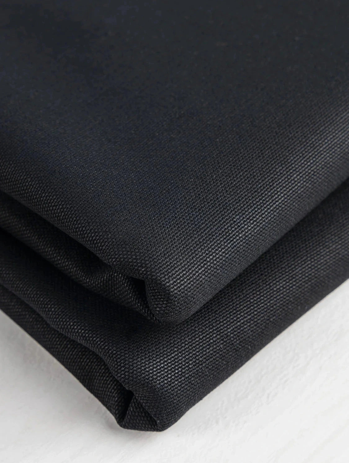 Midweight Organic Cotton Canvas - Black (Per ½ Meter)
