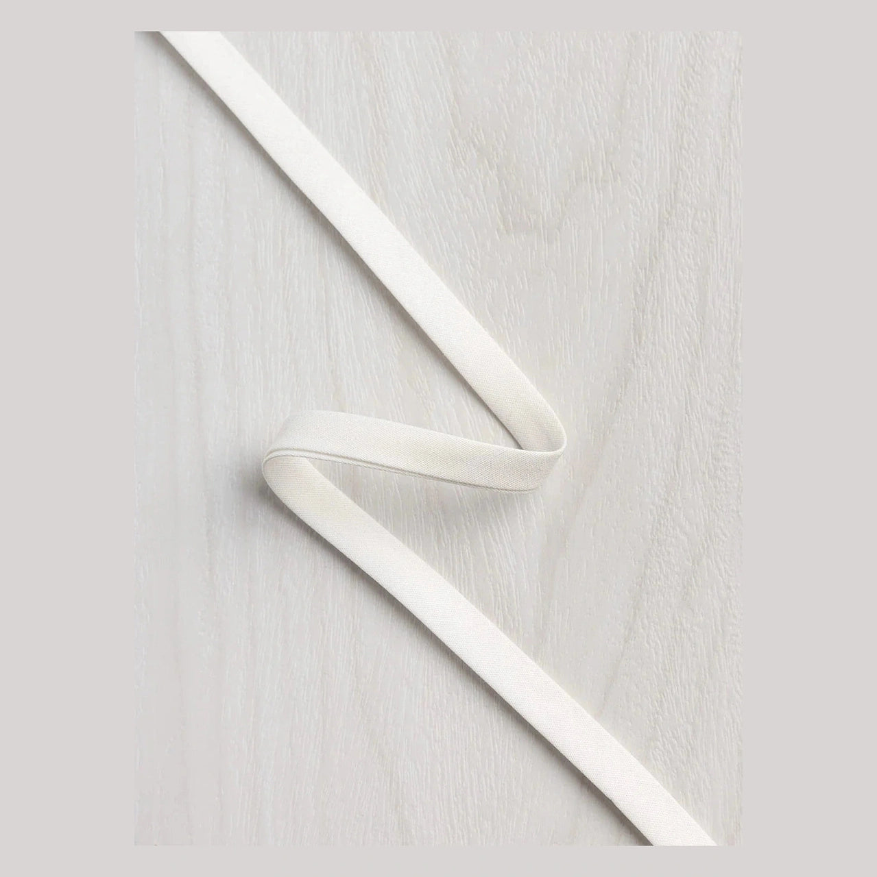 Double-Fold Cotton Poplin Bias Tape 10mm - (3/8") Wide - Cream (Per ½ Meter)