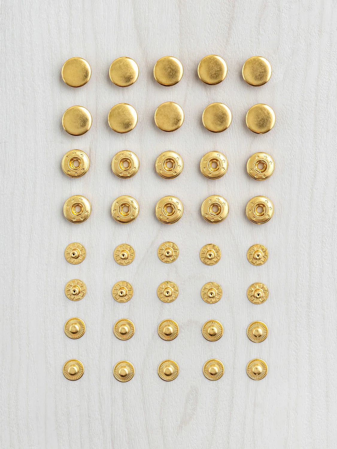 15mm Spring Snaps - 10 Pack | Gold or Antique Brass