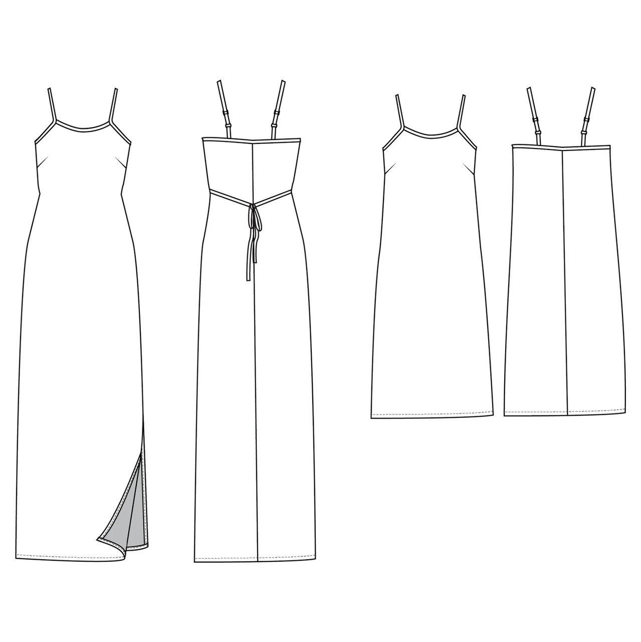 Saltwater Slip Dress - XS-7X - Paper Pattern