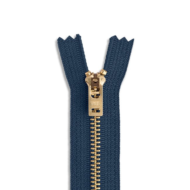 YKK #5 - 9" Brass Jean Zipper (Various Colours)