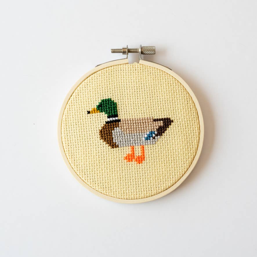 Duck Cross Stitch Kit - Beginner Friendly