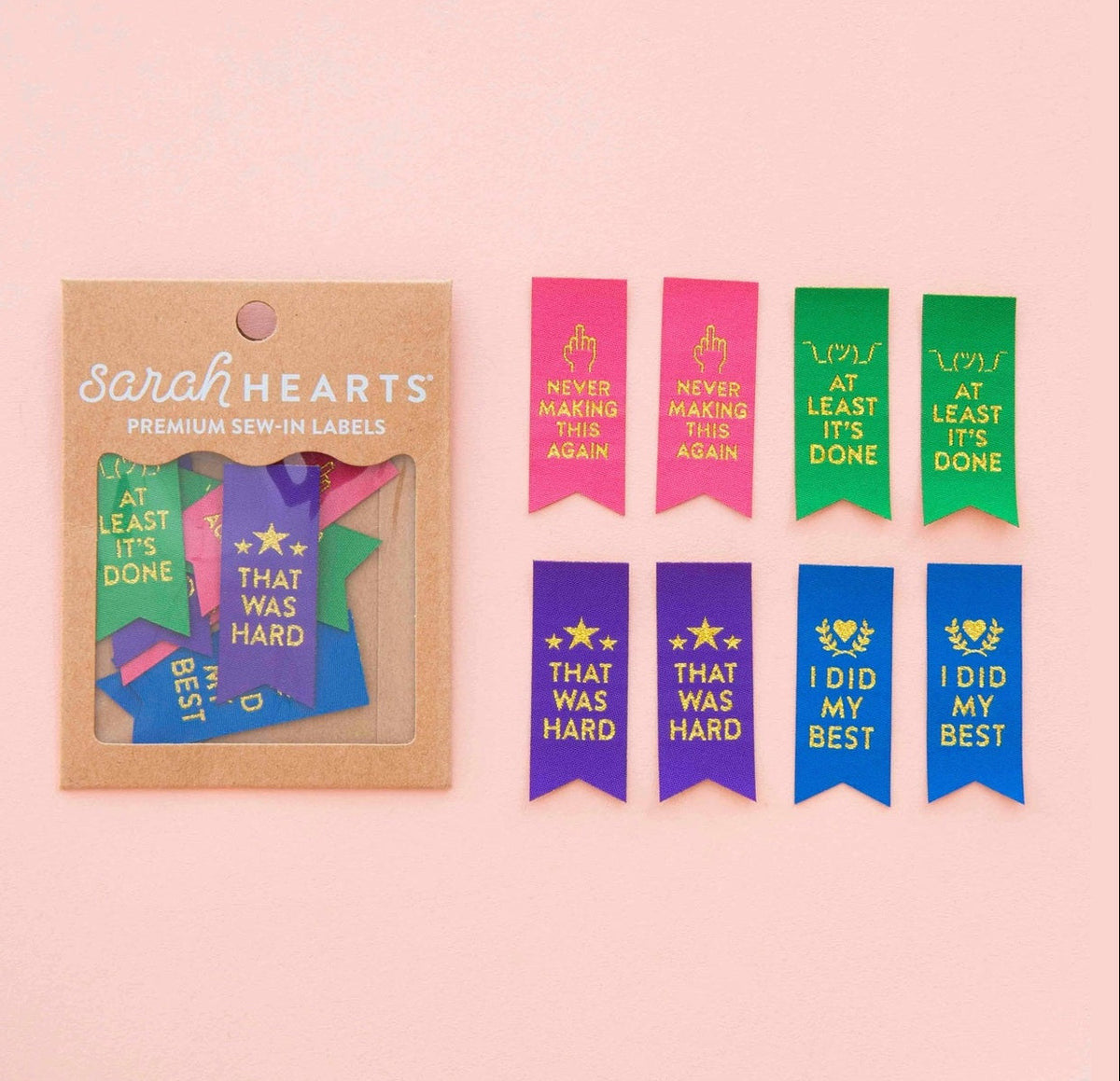 Sarcastic Award Ribbon Multipack Sewing Labels by Sarah Hearts