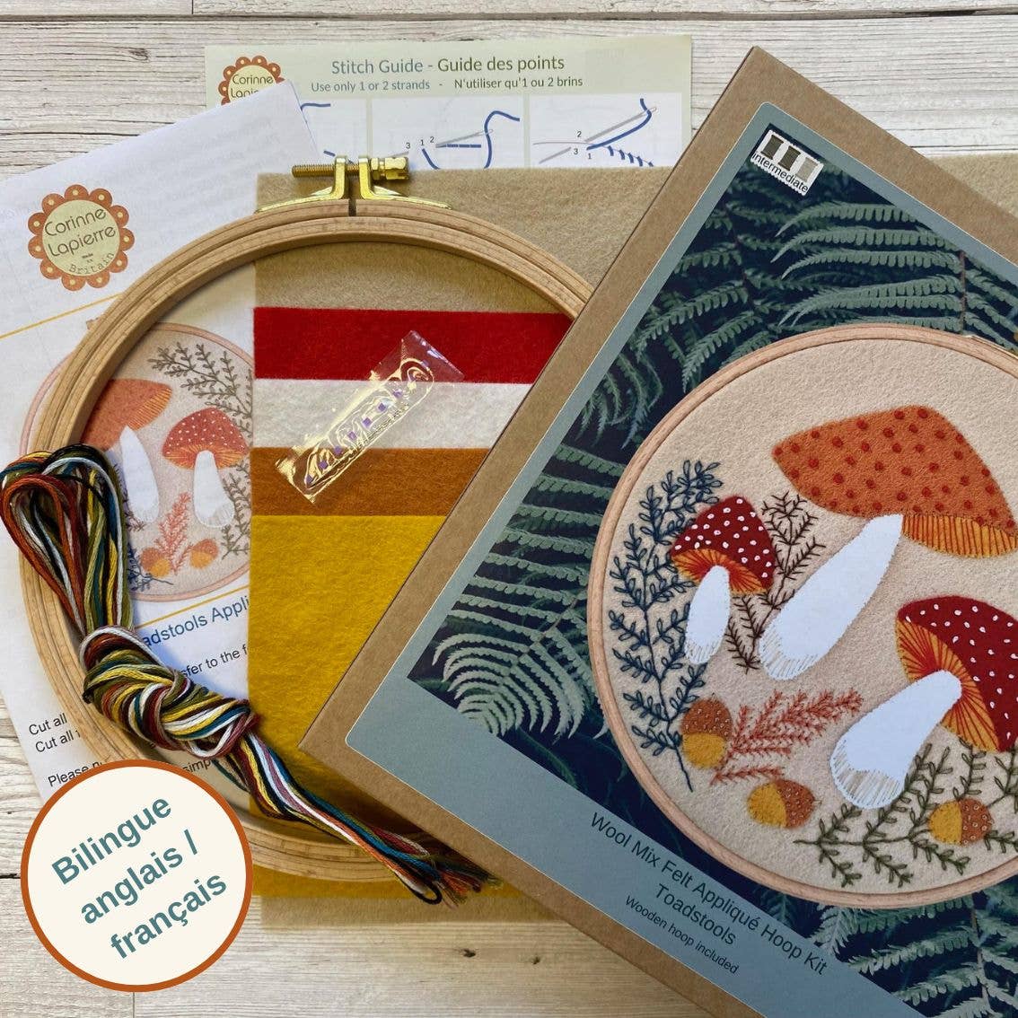 Toadstool Appliqué - Embriodery Craft Kit