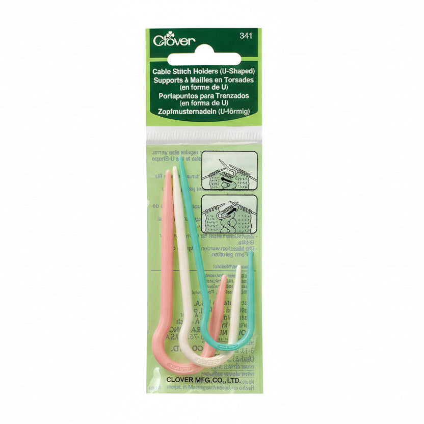 Clover U Cable Stitch Holders - 3.5" 3/Pkg - Small, Medium & Large