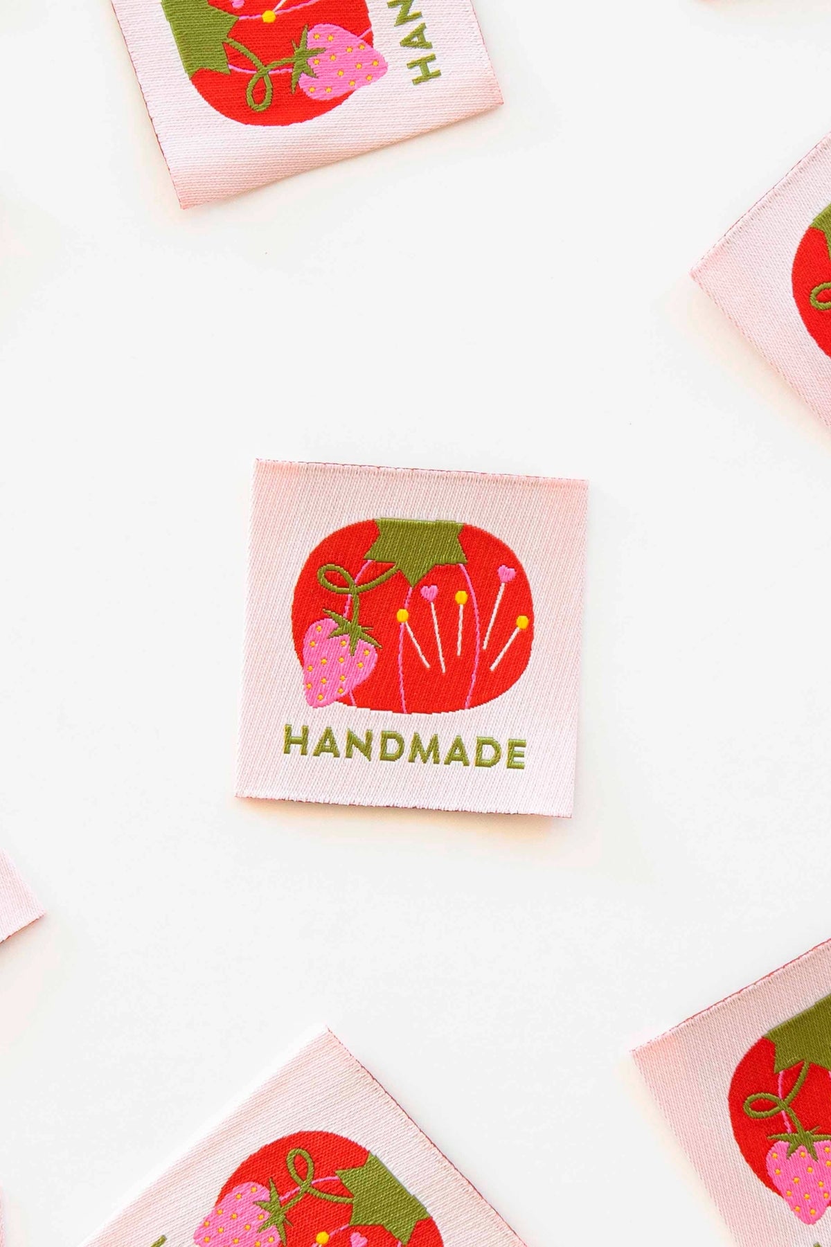 Tomato Pin Cushion Handmade Large Sewing Labels by Sarah Hearts