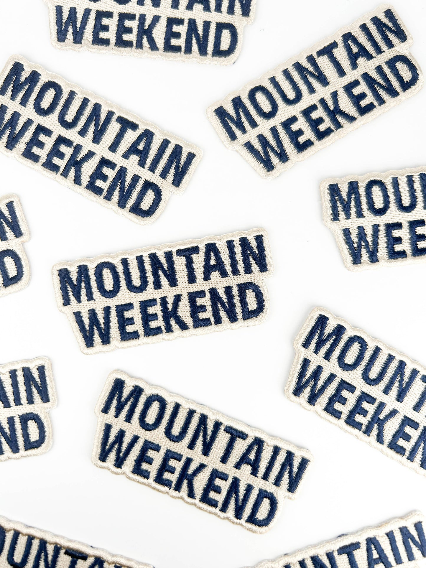 Mountain Weekend - Embroidered Iron-On Patch