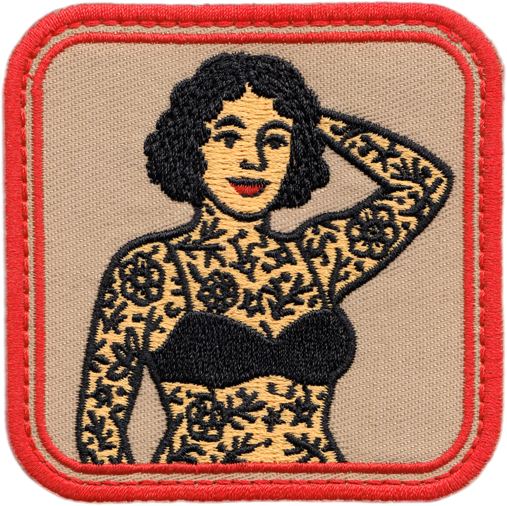 Carnival Tattoo Lady Iron-On Patch