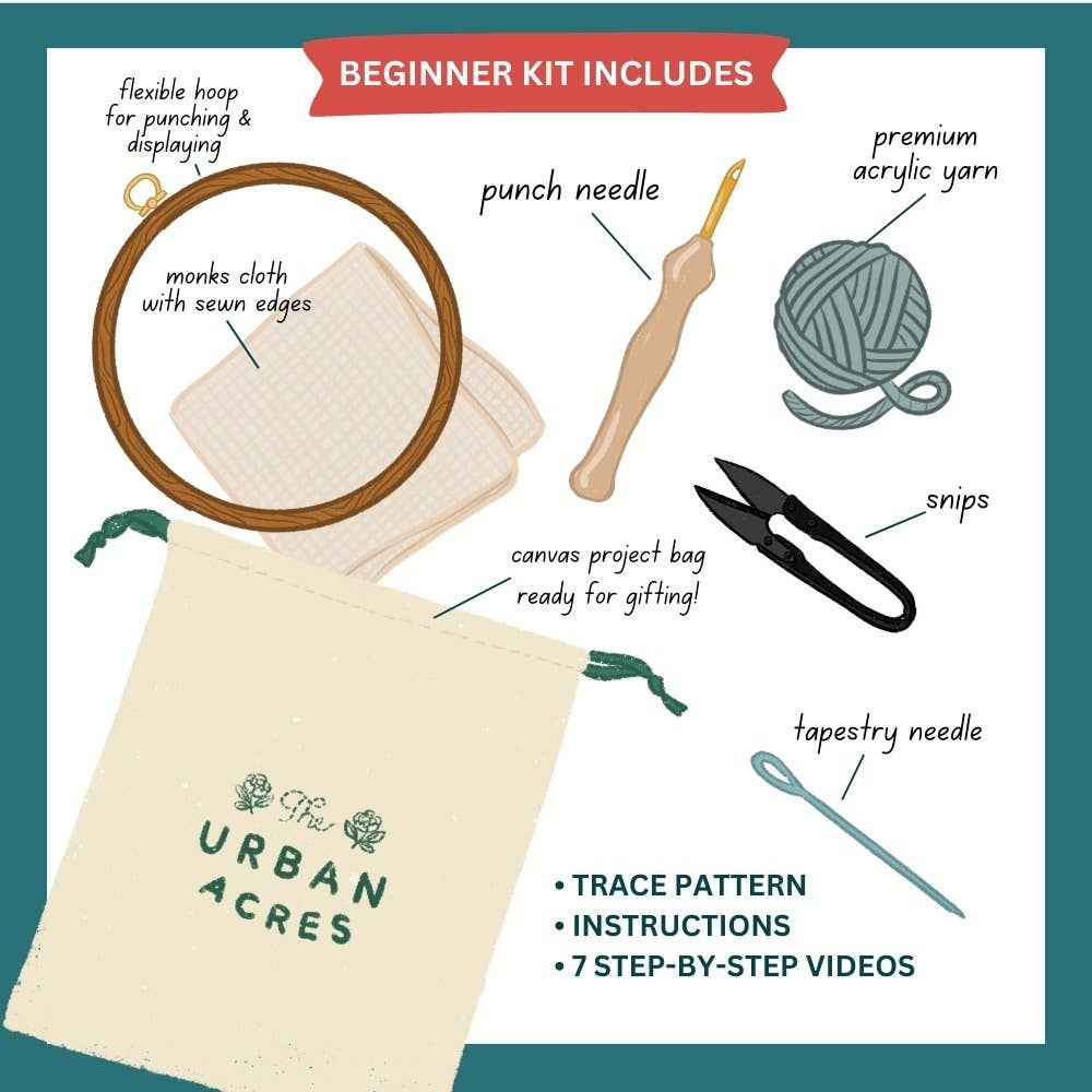 Sunshine Punch Needle Kit - Beginner