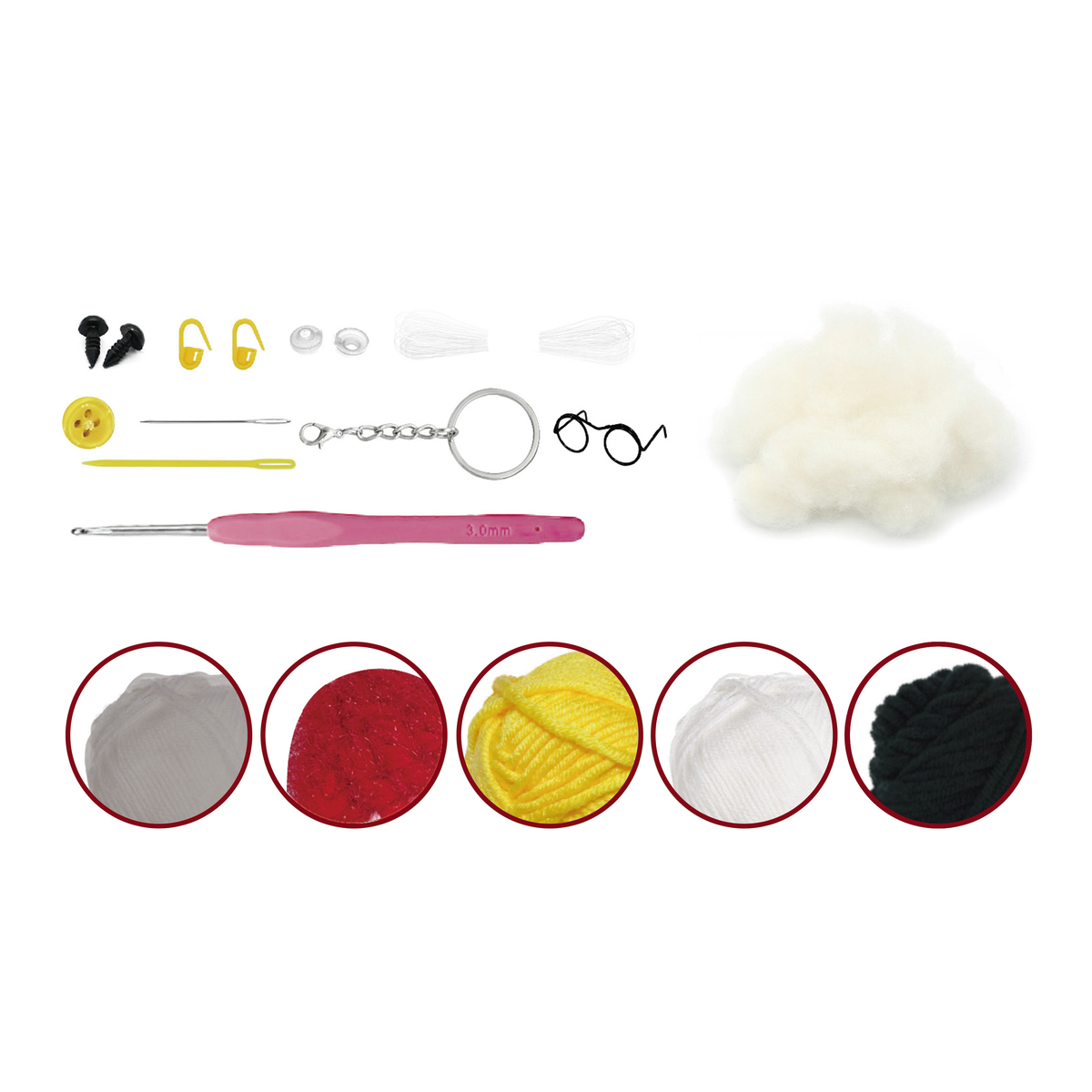 Christmas Penguin - DIY Keychain Crochet Kit
