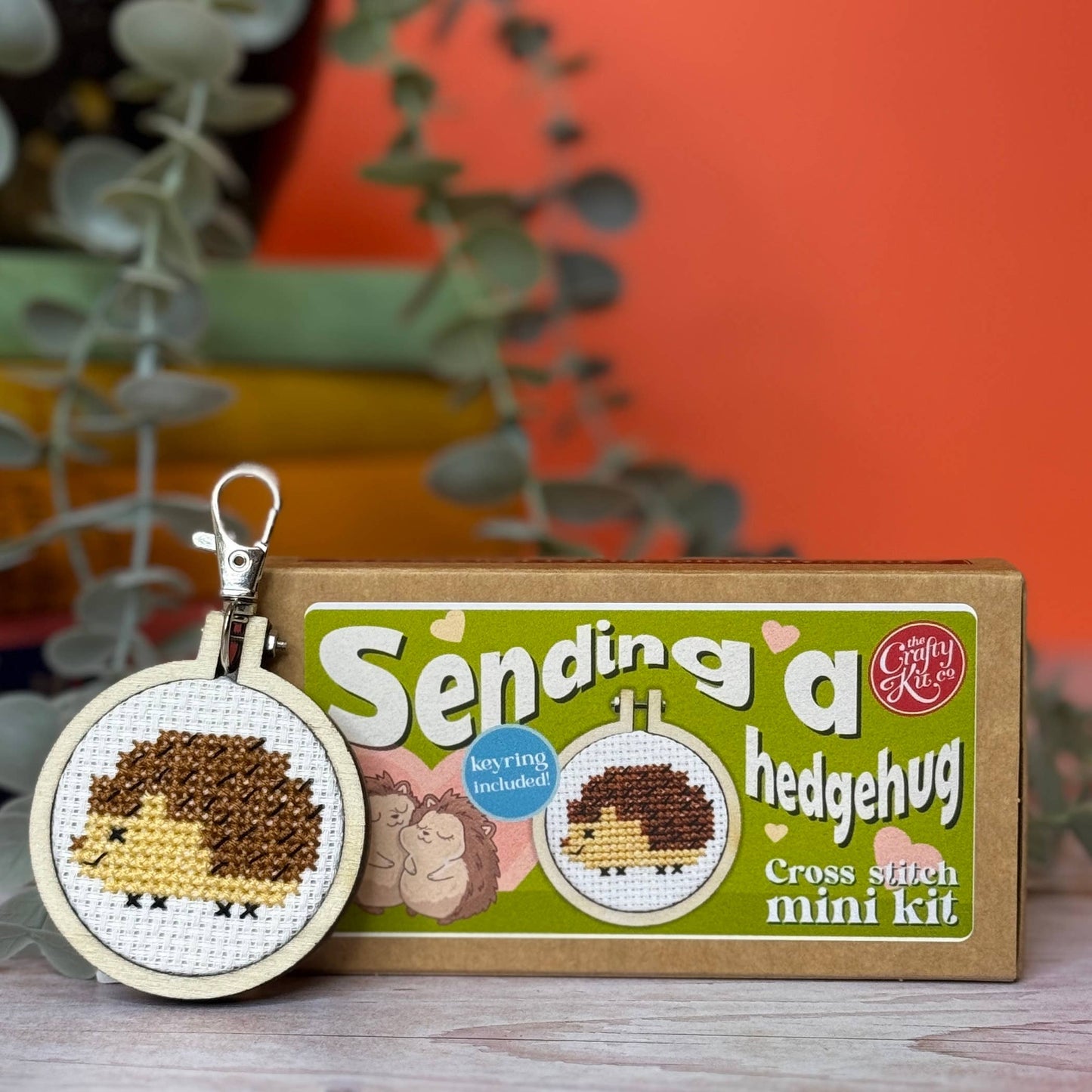'Sending a hedgehug' | Mini Matchbox Cross Stitch Kit