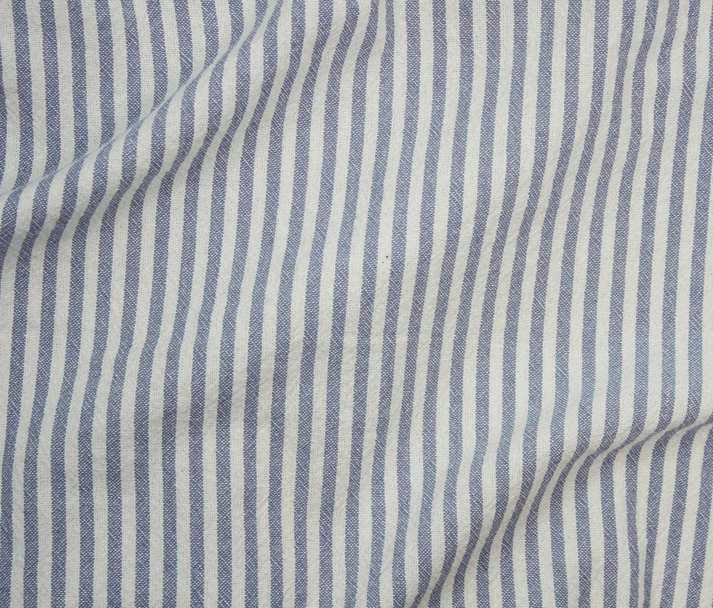 Organic Stripes Cotton - Powder Blue (Per ½ Meter)