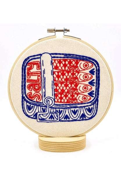 Canned Sardines Complete Embroidery Kit