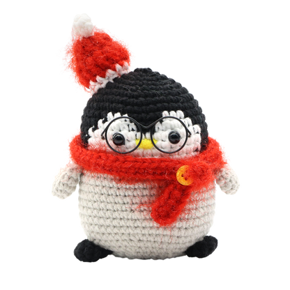 Christmas Penguin - DIY Keychain Crochet Kit