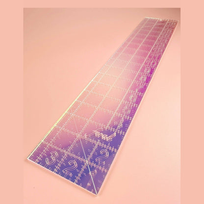 Iridescent Quilting Ruler – 3.5" × 18" (Fat Quater Ruler)