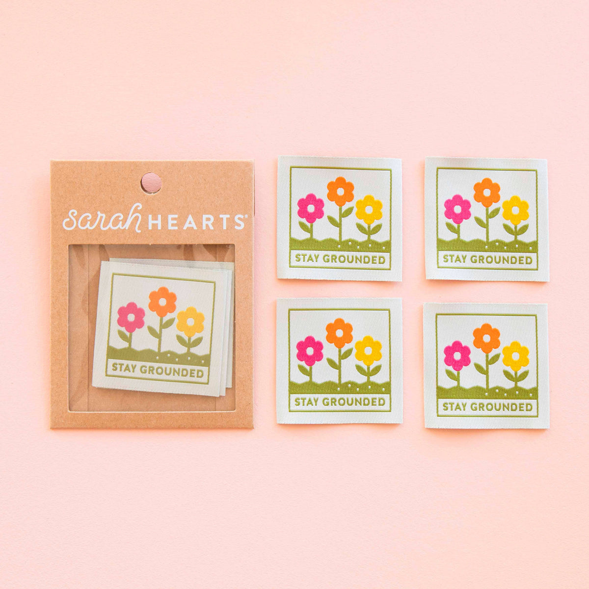 Grounded Label Stay Grounded - Large Sewing Woven Label by Sarah Hearts – The Makery