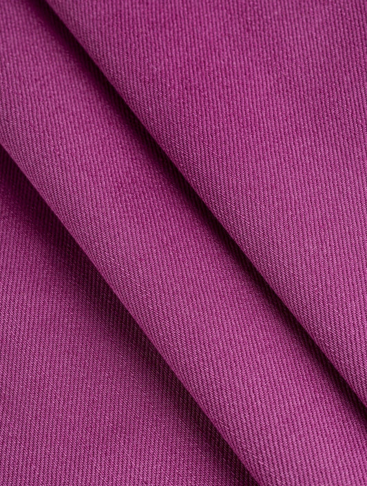 10oz Organic Cotton Stretch Bull Denim - Raspberry (Per ½ Meter)