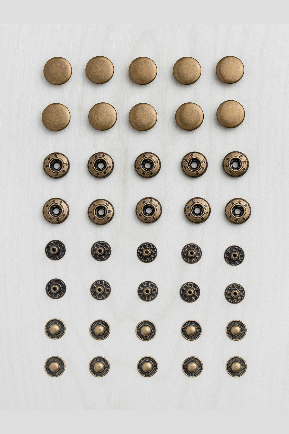 15mm Antique Brass Spring Snaps - 10 Pack