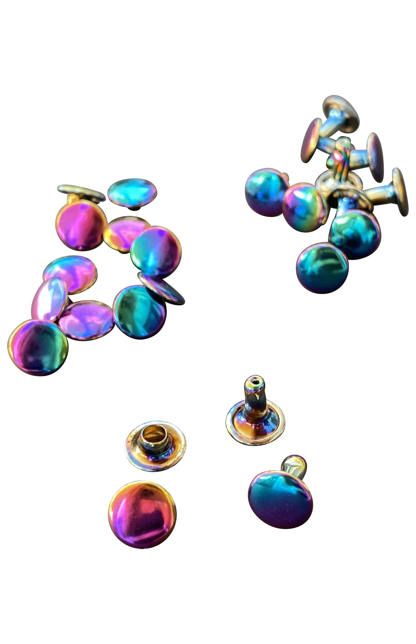 Iridescent Rainbow Rivets