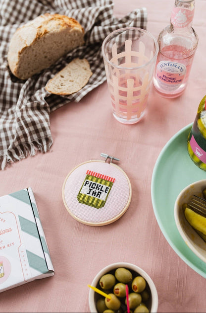Pickle Jar Cross Stitch Kit