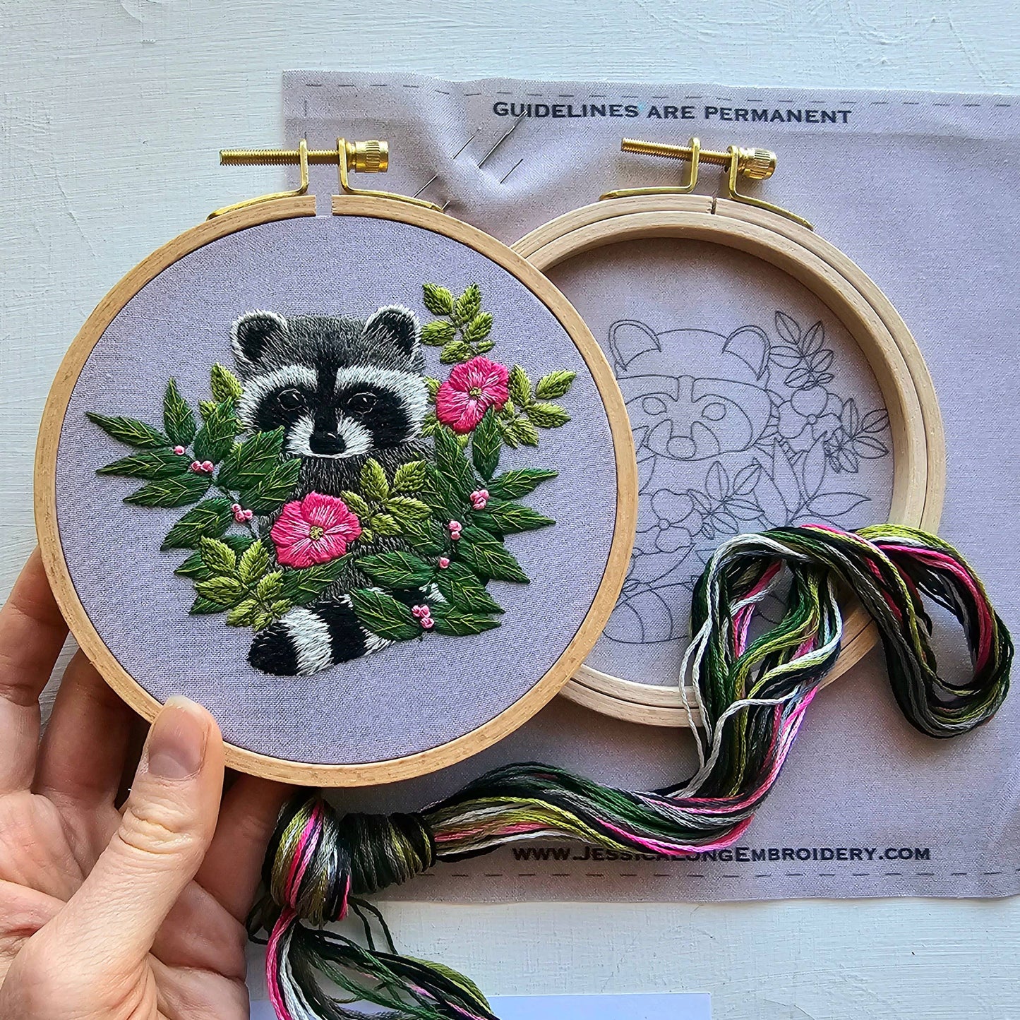 Raccoon - Hand Embroidery Kit