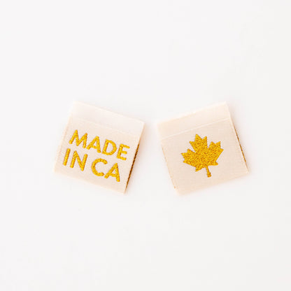Made in Canada Gold Woven Labels
