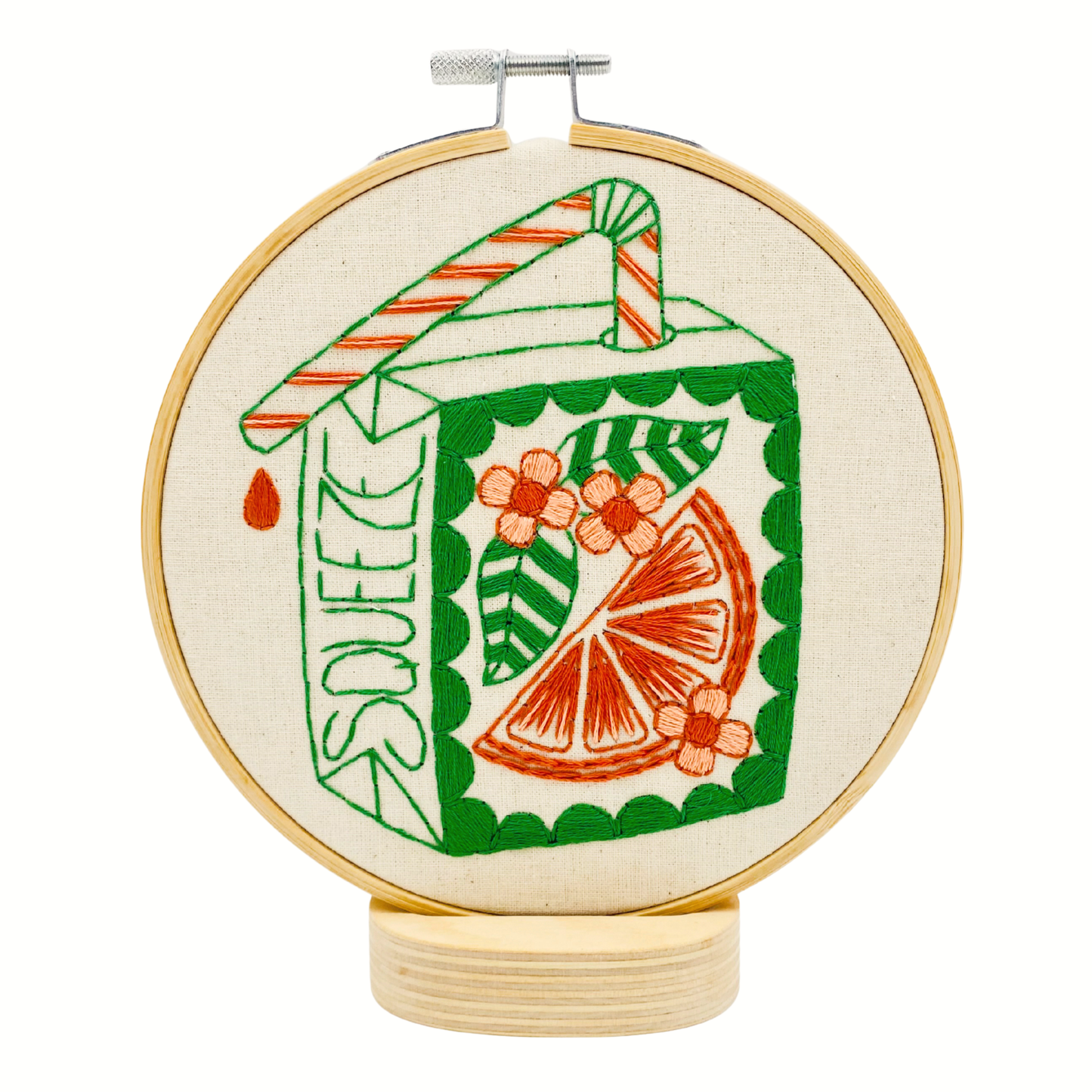 Orange Juice Box - Complete Embroidery Kit