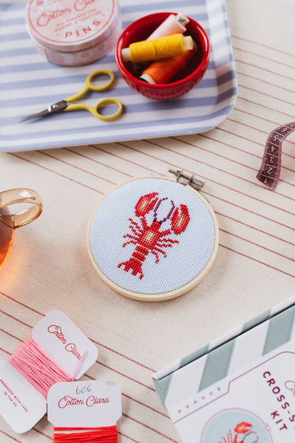 Lobster Cross Stitch Kit - Beginner Friendly