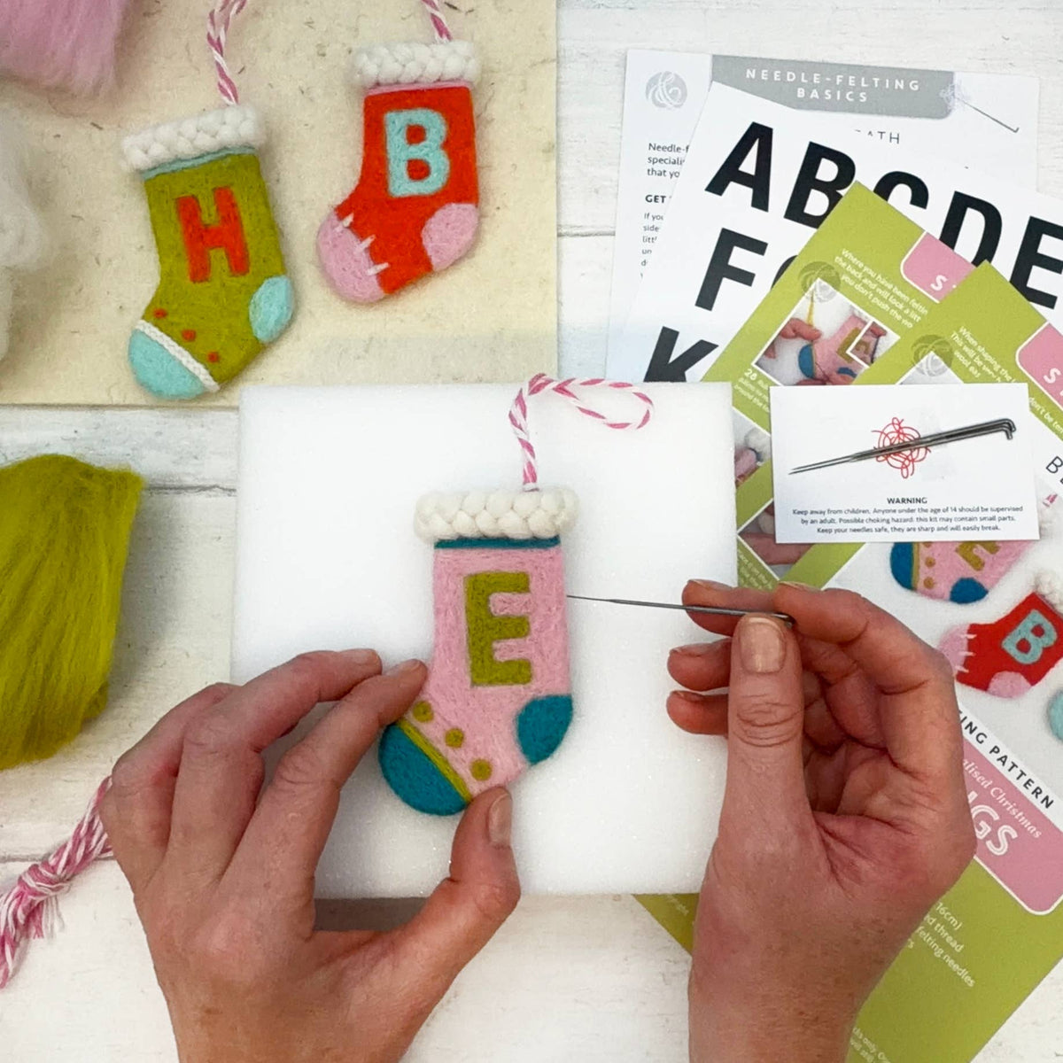 Christmas Stocking - Needle Felting Kit