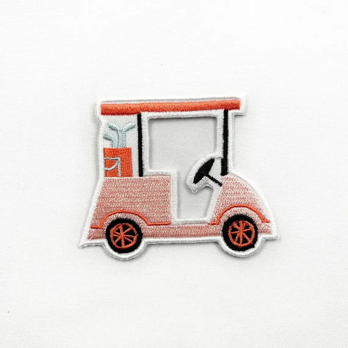 Pink Golf Cart Iron-On Patch
