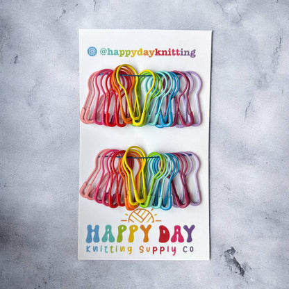 Bulb Pin Stitch Markers - (40pcs) Rainbow or Neon Rainbow