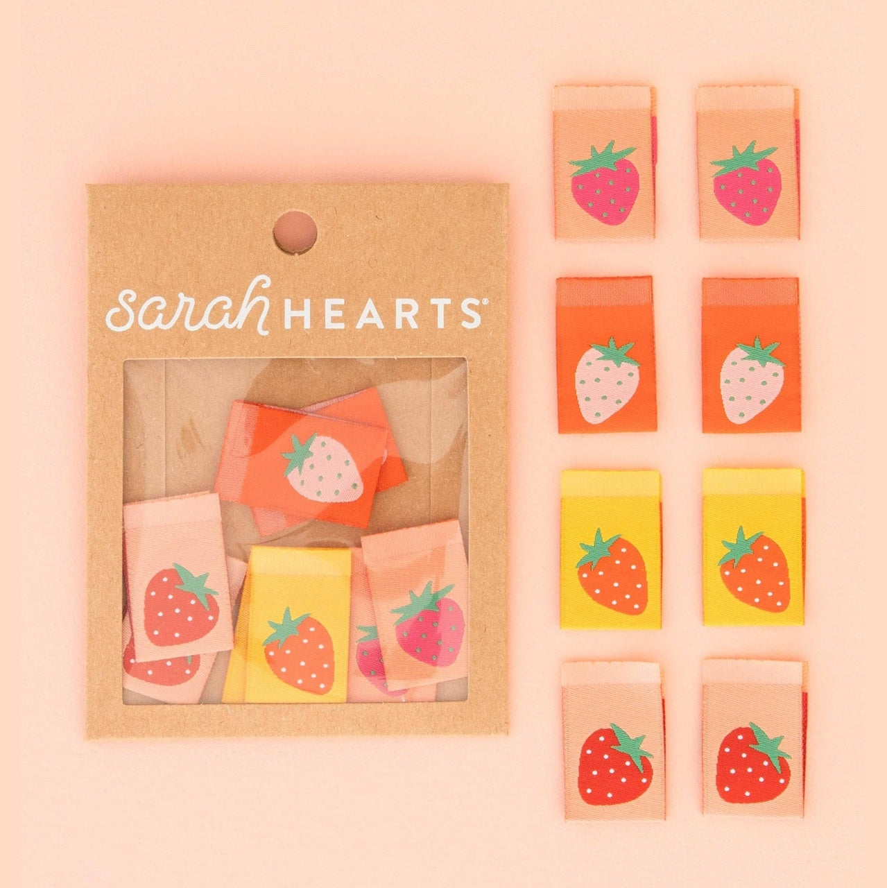 Strawberry Multipack Woven Sewing Labels by Sarah Hearts