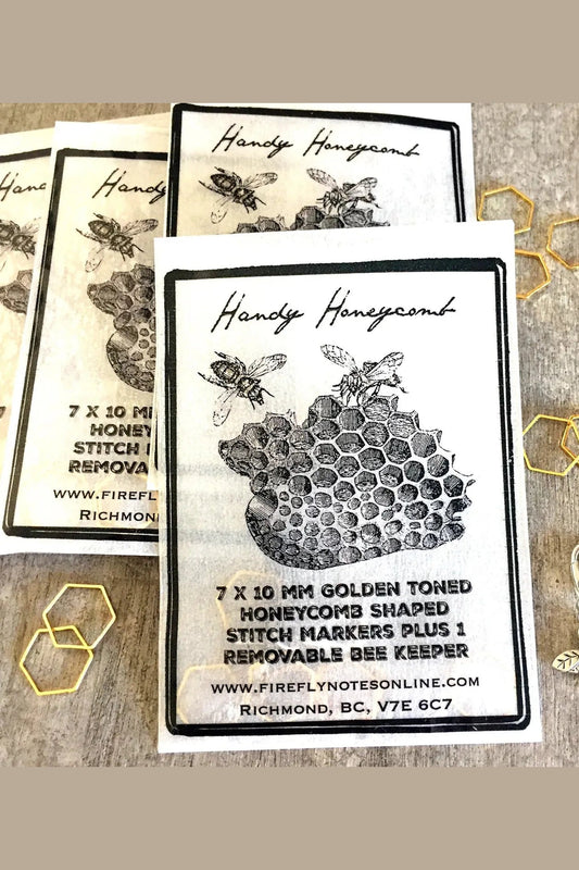 Honeycomb & Bee Stitch Marker Set – 8 Pieces